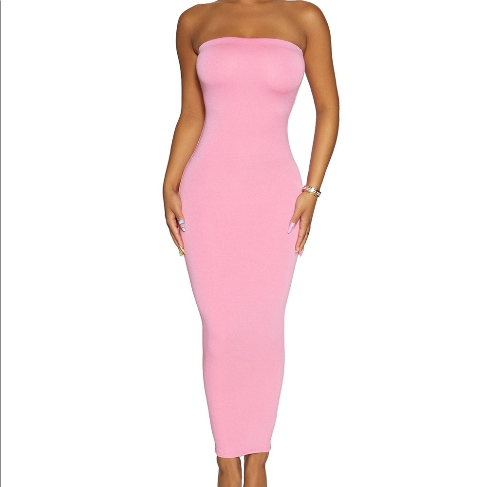 Naked Wardrobe Meant Tu-Be Maxi in Rose - Picture 3 of 3